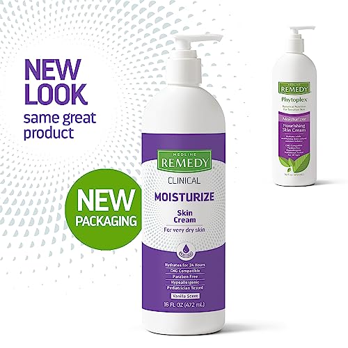 Buy now Medline Remedy Clinical Skin Cream, Vanilla Scent (16 fl oz), Moisturizing Face and Body Cream for All Ages, Paraben & Sulfate Free, Quick Absorbent Formula, Hypoallergenic Skin Moisturizer at indiglob india