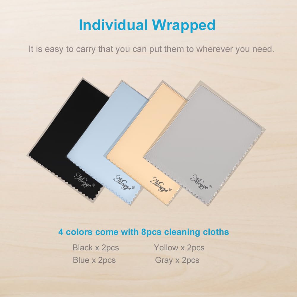8 PCS Eyeglass Microfiber Cleaning Cloth for Glasses, 6 x7 in Cleaner