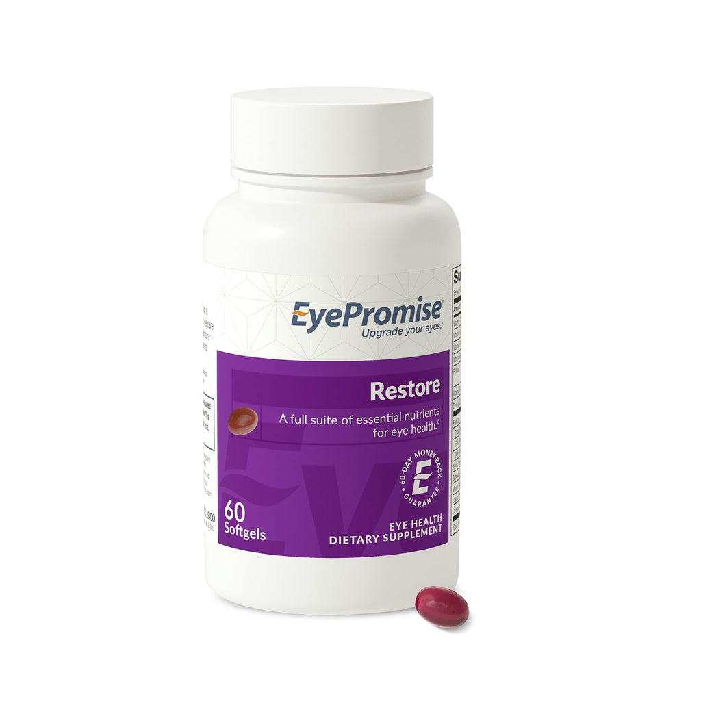 EyePromise Restore Aging Eye Health Supplements, 60 Softgels | Omega 3 Supplement for Aging Eyes with Lutein and Zeaxanthin, Fish Oil, EPA, DHA & Eye Vitamins (Packaging May Vary)