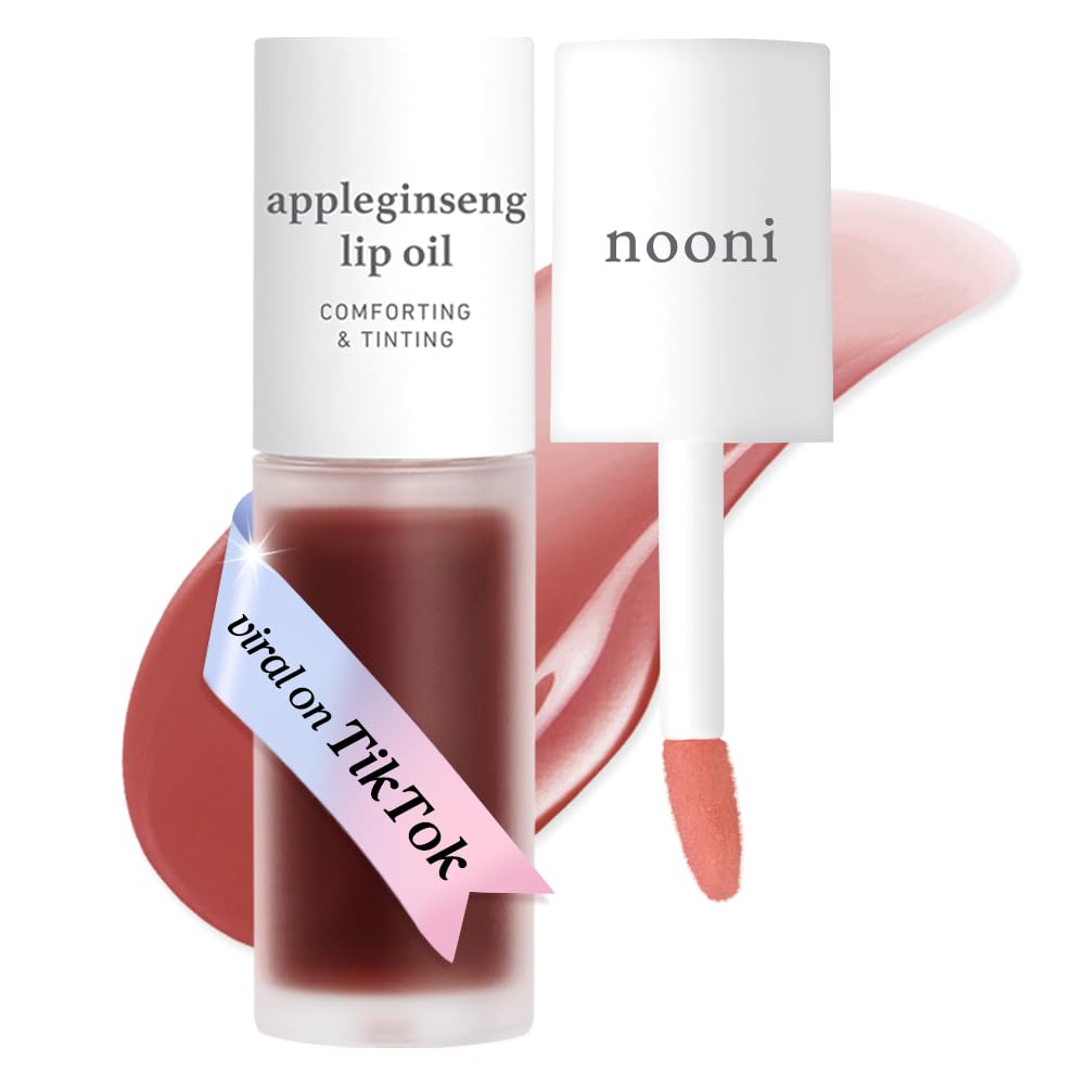 Buy now NOONI Korean Lip Oil - Appleberry | Long-Lasting, Moisturizing, Plumping, Revitalizing for Dry Lips, Waterproof, No Peel Off, Hydrating, Nourishing Crystal Clear, Stocking Stuffers, 0.12 FL Oz at indiglob india