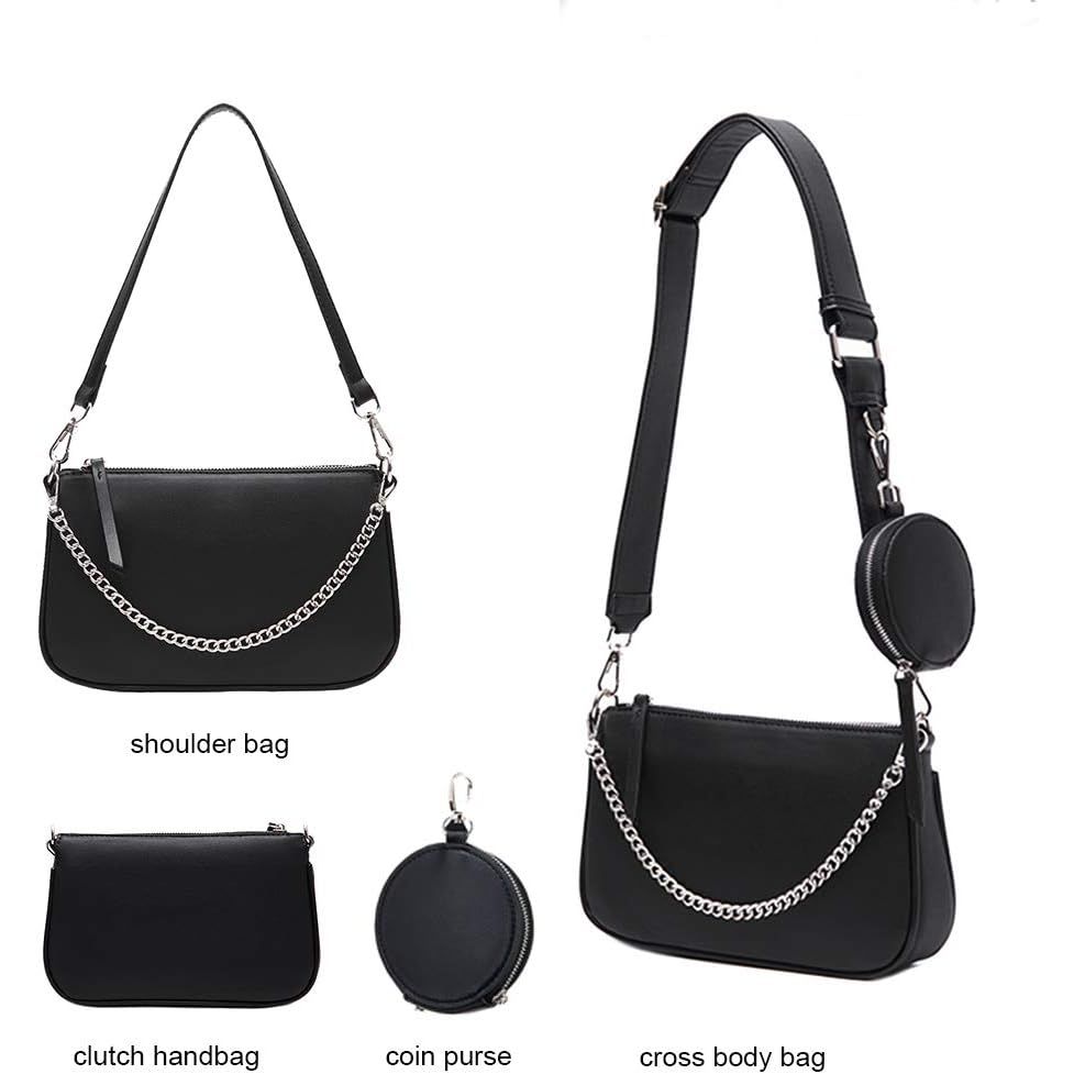 Buy now AMHDV Women Multipurpose Crossbody Bags Small Shoulder Bag Fashion 3 in 1 Zip Handbags with Coin Purse at indiglob india