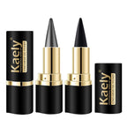 Kaely 2Pcs Gel Eyeliner Pencil, Natural Black Eyeliner Cream, Liquid Eye Liner Pencils for Older Women Waterproof, Smoky Eyeshadow Palette Goth Halloween Makeup Kit, delineador de ojos contra el agua