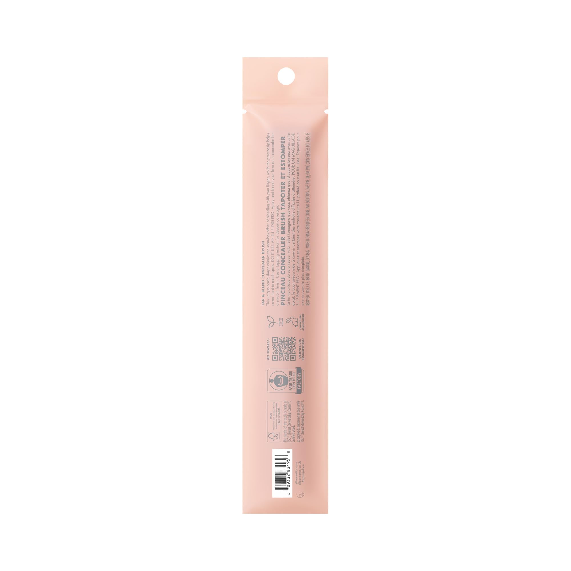 Buy now e.l.f. Tap & Blend Concealer Brush, Covers Blemishes & Dark Spots For An Airbrushed Finish With A Precision Tip, Synthetic, Vegan, & Cruelty-Free at indiglob india