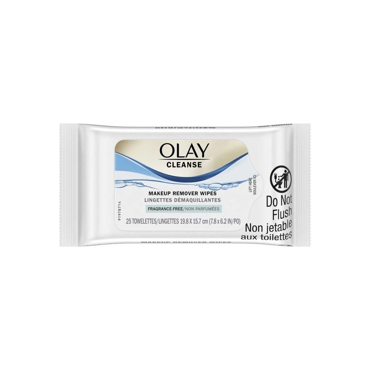 Olay Cleanse Makeup Remover Wipes, Fragrance Free, 25 count