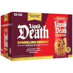 Buy now Liquid Death Sparkling Energy - Tropical Terror (Classic Piña Colada), Zero Sugar Energy Drink, Unextreme Caffeine 100mg, Essential Vitamins, 12 Fl Oz (Pack of 12) at indiglob india