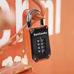 Buy now Gym Locker Lock - 4 Digit, Heavy Duty, Hardened Stainless Steel, Weatherproof and Outdoor Combination Padlock - Easy to Read Numbers - Resettable and Cut Proof Combo Code - 1 Pack Orange at indiglob india