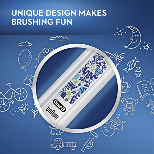 Buy now Oral-B Kids Electric Toothbrush with Coaching Pressure Sensor and Timer, Rechargeable Toothbrush with Brush Head, Sparkle & Shine at indiglob india