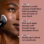 Buy now e.l.f. Smooth Swipe Foundation Brush, Face Makeup Brush For A Natural-Looking Finish, For Liquid & Cream Formulas, Vegan & Cruelty-Free at indiglob india