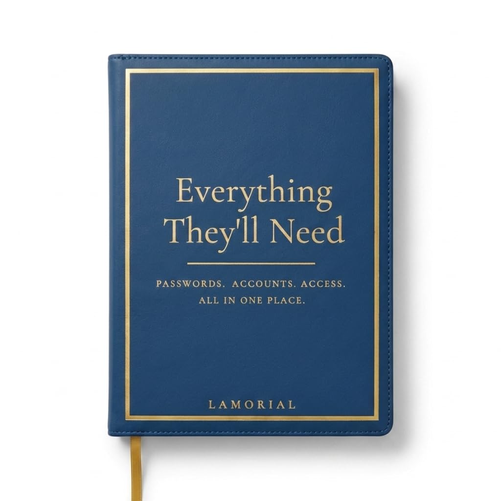 End of Life Planner & Journal, 83 Guided Pages Across 9 Sections, Passwords, Accounts, Final Wishes & Digital Access All in One Place, Premium A4 Hardcover, Gift for Parents & Grandparents