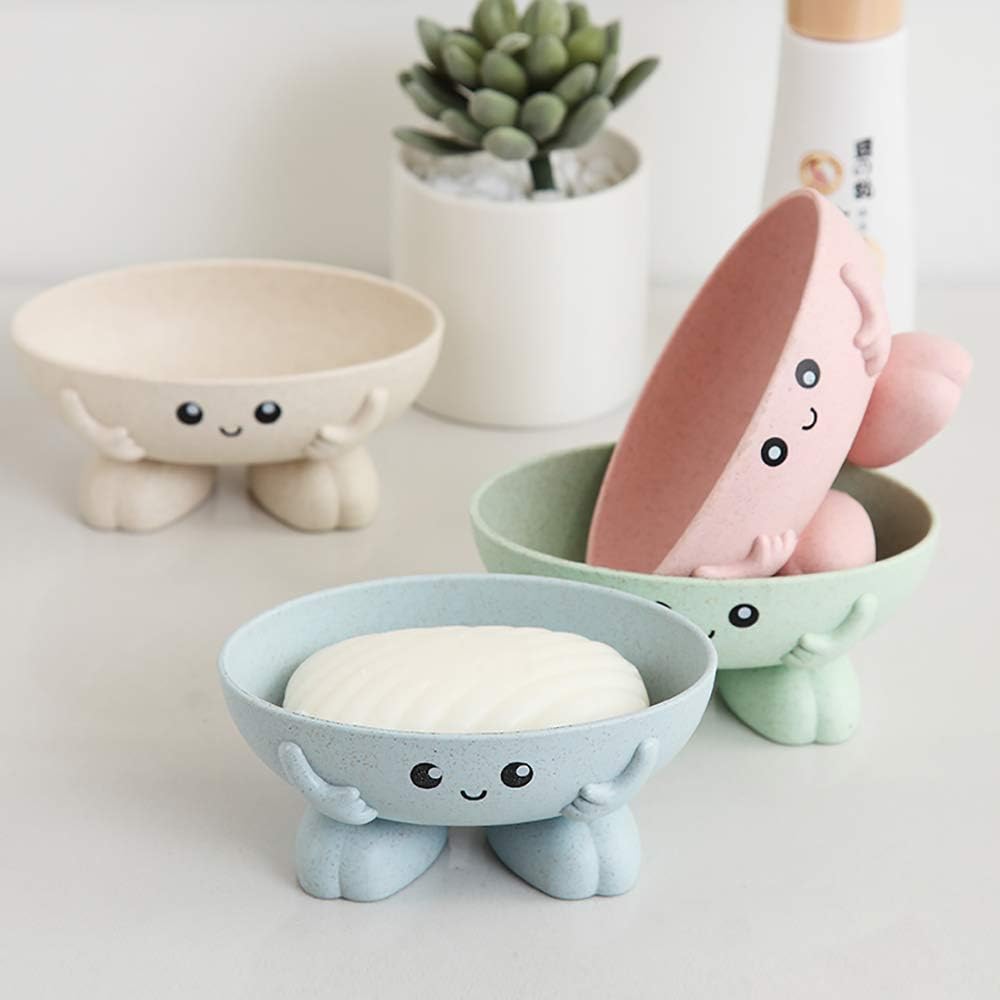 Buy now Soap Holder, Cute Soap Dish for Kids Children, Creative Lovely Bar Soap Tray Counter for Shower Bathroom Kitchen Countertop - Pink at indiglob india