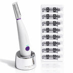 Michael Todd Beauty Sonicsmooth Dermaplane Razor for Women Face | Dermaplaning System + Eyebrow Trimmer, Peach Fuzz Remover, 8 Weeks of Dermaplaning Blades, 3-Year Warranty