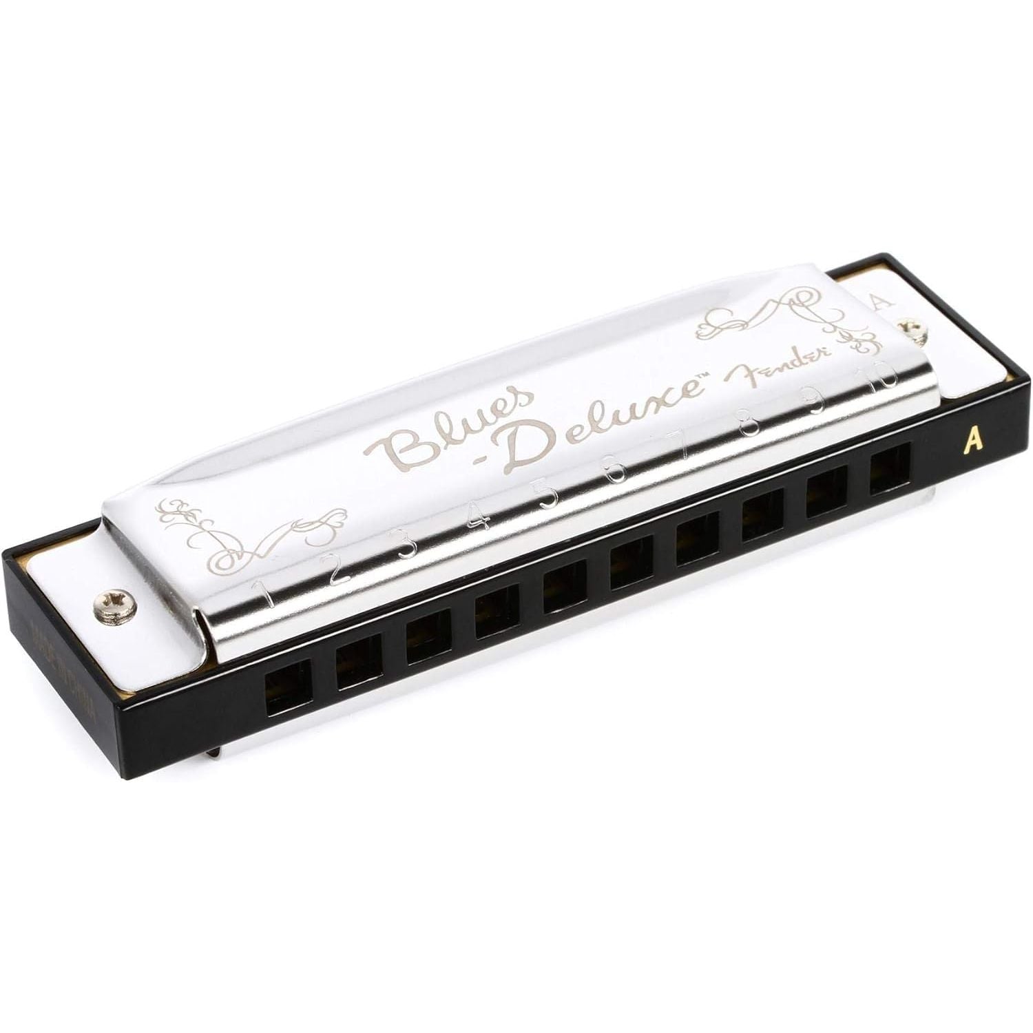 Buy now Fender Blues Deluxe Harmonica, Stocking Stuffers, Guitar Accessories, Pack of 7 with case (Keys C, G, A, D, F, E, B Flat) Pack of 1 Key of A at indiglob india