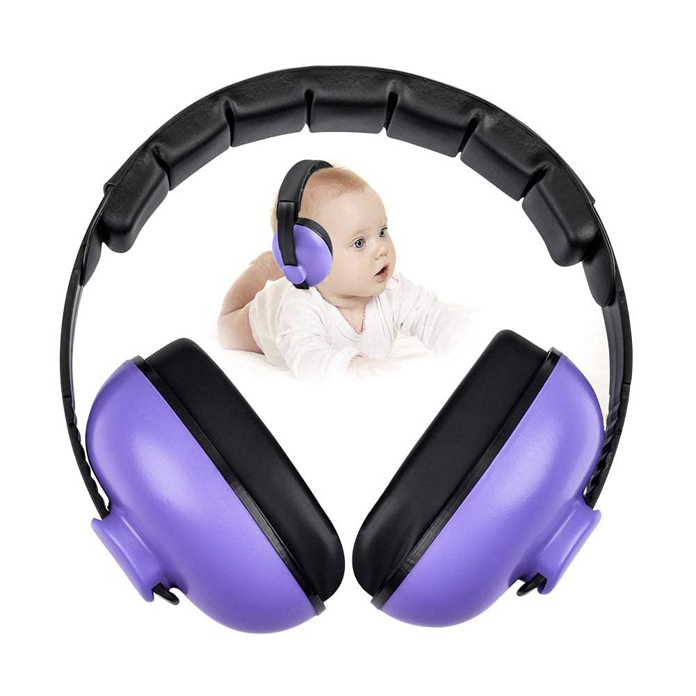 Buy now Baby Ear Protection Noise Cancelling Headphones for Kids Noise Reduction Hearing Protection Earmuffs for 0-3 Years Babies, Toddlers, Infant (Redrose) Purple at indiglob india