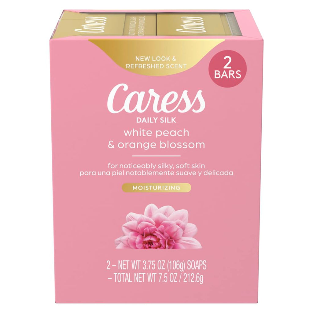 Buy now Caress Beauty Bar Soap For Women, Daily Silk With Silk Extract and Floral Oil Essence Moisturizing Body Soap for Silky, Soft Skin, 3.75 oz, 2 Bath Bars at indiglob india