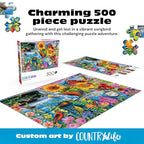 Buy now Buffalo Games - Songbirds on the Farm - Lars Stewart - 500 Piece Jigsaw Puzzle for Adults - Colorful Birds and Florals - Challenging Puzzle Perfect for Game Nights - Made in USA at indiglob india