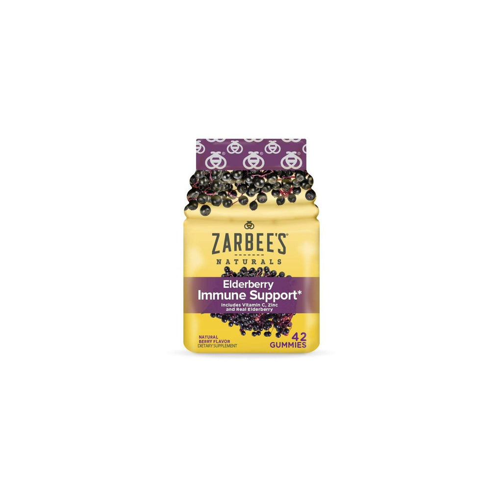 Zarbee's Adult Daily Immune Support Liquid, Vitamin C & Zinc, 8 fl oz | For Adults & Kids Ages 12+ Years, High Concentrate Liquid, Black Elderberry Flavor, For Daytime Use