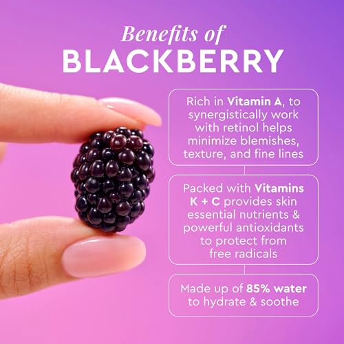Buy now Glow Recipe Gentle Blackberry Retinol Night Serum - Anti Aging Korean Face Serum for Sensitive Skin + Hydrating Triple Retinoids & Glycerin to Clarify Blemishes, Smooth Texture, Lines & Wrinkles, 30ml at indiglob india