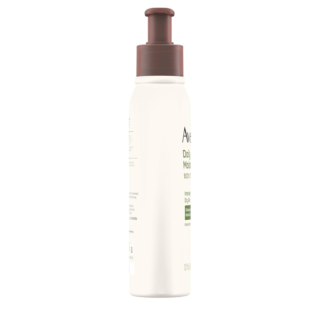 Buy now Aveeno Daily Moisturizing Body Lotion with Soothing Prebiotic Oat, Gentle Lotion Nourishes Dry Skin With Moisture, Paraben-, Dye- & Fragrance-Free, Non-Greasy & Non-Comedogenic, 12 fl. Oz at indiglob india