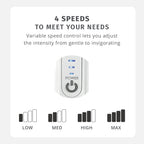 Buy now Homedics Back Massager - Heated Automatic Percussion Back, Body and Neck Massager with Dual Pivoting Heads, Interchangeable Nodes, for Shoulders, Legs and Feet, White at indiglob india
