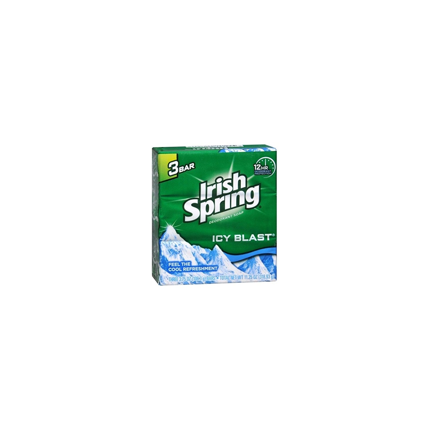 Buy now Irish Spring Deodorant Bar Soap, Icy Blast, 3.75 oz bars, 3 ea (Pack of 2) at indiglob india