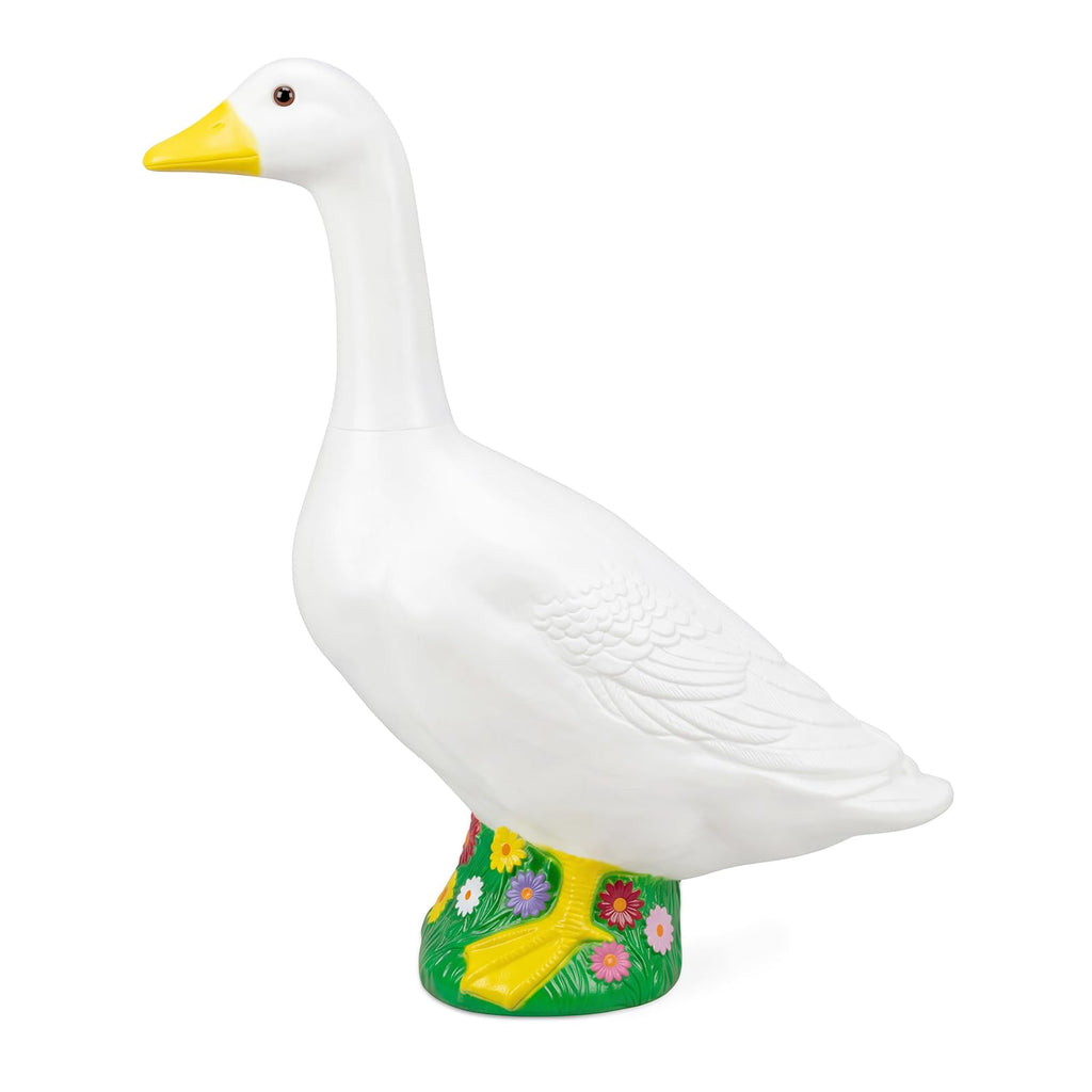 23 Inch Large Porch Goose Statue - PE Plastic Outdoor Goose Decor for Lawn, Yard, & Garden Decoration, Unique Housewarming Birthday Graduation Gifts for Women Mom Grandma