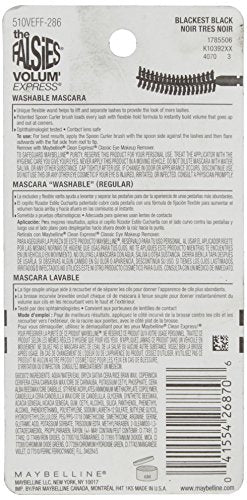 Buy now Maybelline New York Makeup Volum' Express The Falsies Flared Washable Mascara, Blackest Black, 0.31 Fl Oz (Pack of 1) at indiglob india