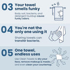 Buy now Clean Skin Club Clean TowelsÂ®, 100% USDA Biobased Face Towel, Disposable Face Towelette, Eczema Association Accepted, Makeup Remover Dry Wipes, Ultra Soft, 1 Pack, 25 Ct at indiglob india