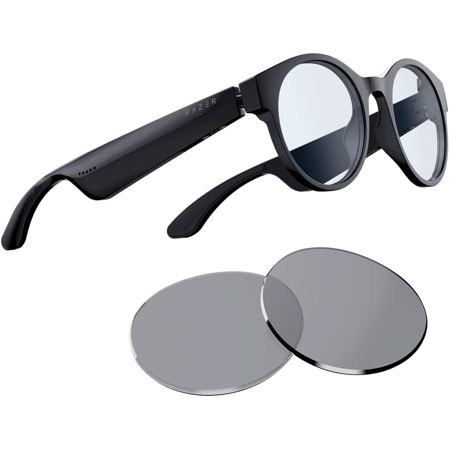 Buy now Razer Anzu Smart Glasses w/ Blue Light Filtering & Polarized Lenses, Large Large Round Smart Glasses at indiglob india