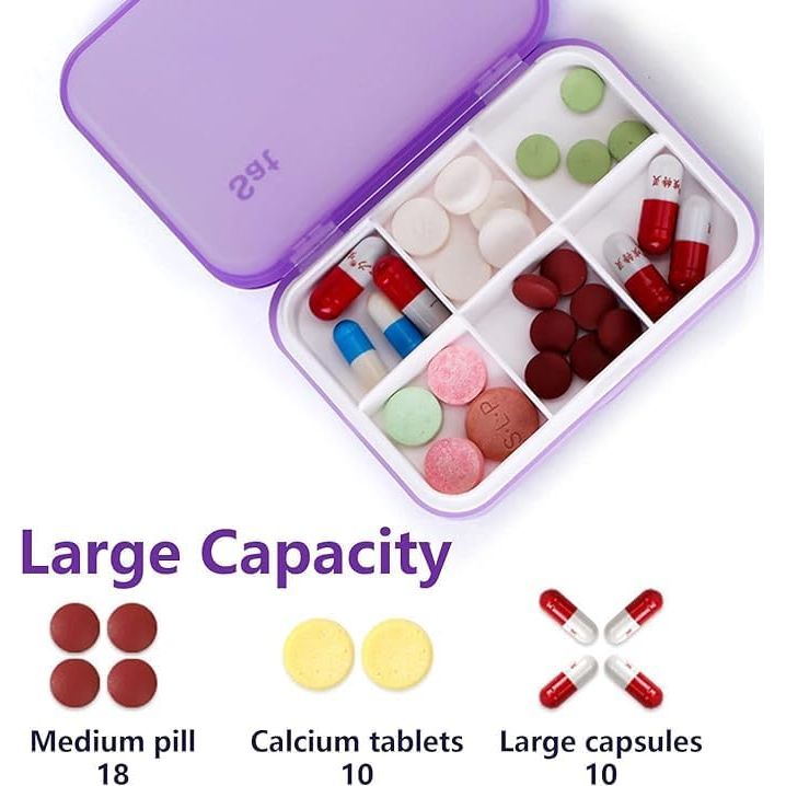 Buy now 7 Piece Set Pill Organizer 6 Times a Day, Weekly Daily Travel Medicine Organizer Portable 7 Day 42 Compartments Pill Box with Moisture-Proof Pill Case Travel Pill Container for Vitamins,Supplements at indiglob india