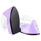 Mini Heat Press Small Iron Portable Heat Press Machine Mini Craft Iron with Charging Base Accessories for DIY T-Shirts, Shoes, Bag and Hats Heat Transfer Vinyl Projects (Light Purple)