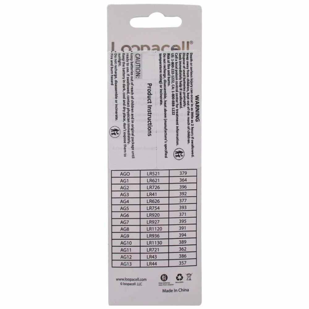 LOOPACELL 379 Button Cell Silver Oxide Sr521sw Watch Battery (1 Pack of 5 Batteries)