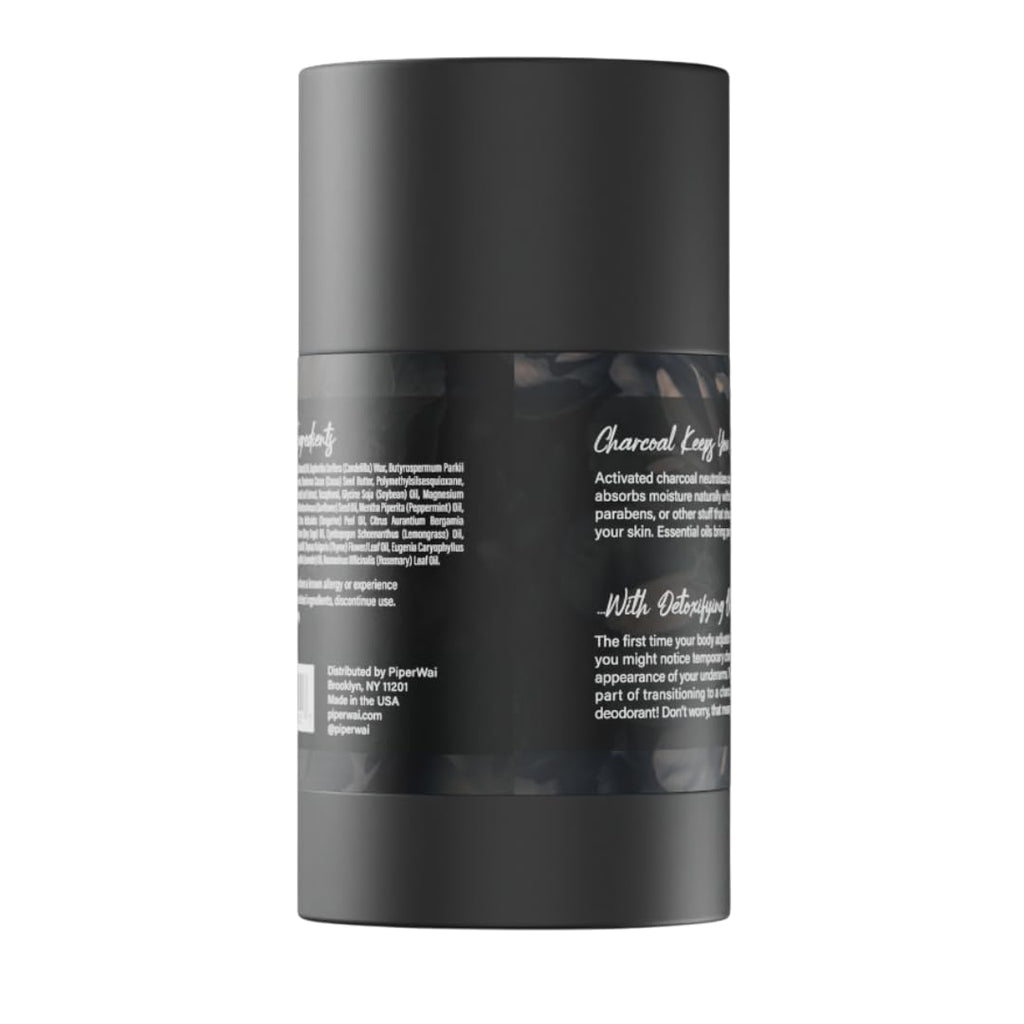 Buy now PiperWai Natural Deodorant w/Activated Charcoal | Odor Protection, Vegan, Aluminum Free, Shark Tank Product for Women & Men | Great for Travel, & Gifts | 2.6 oz (75g) Original Scented Stick at indiglob india