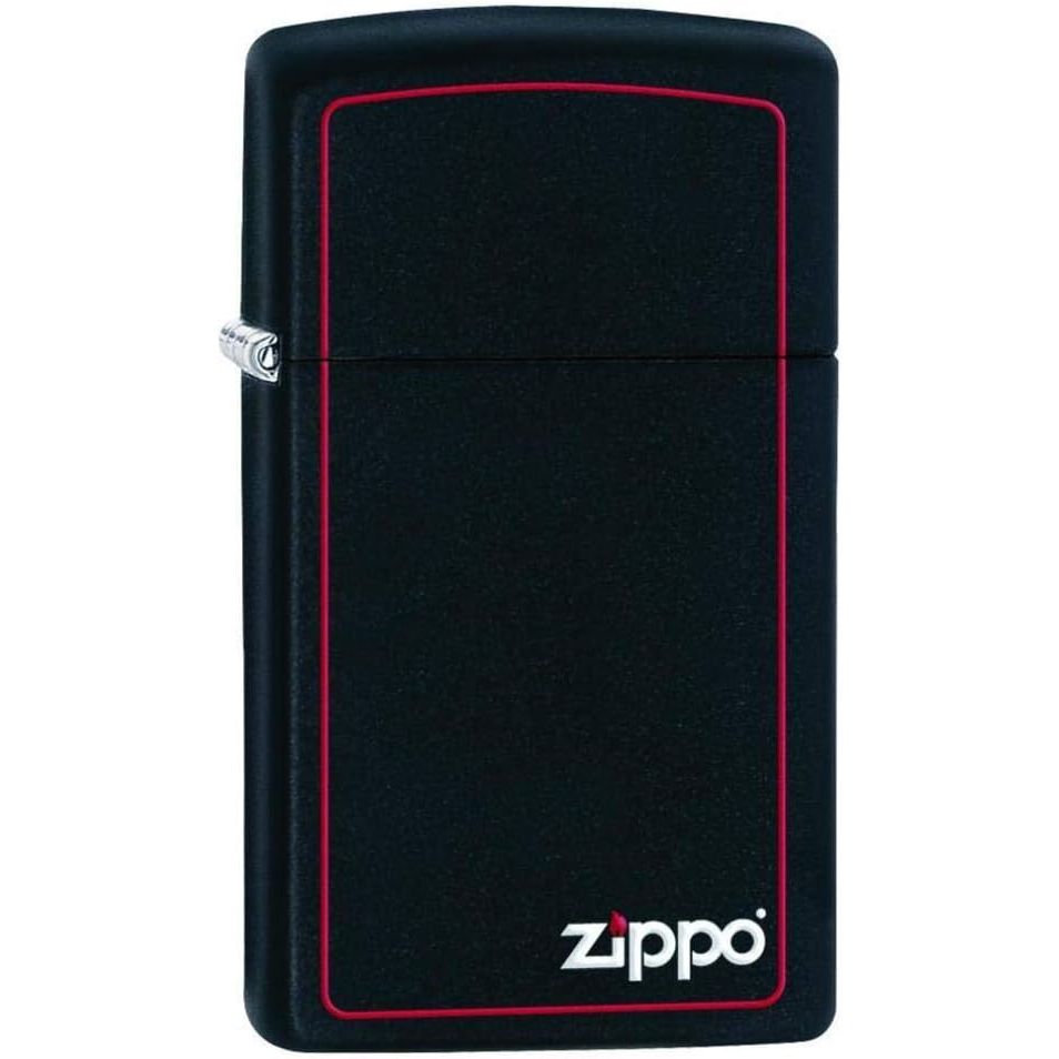 Buy now Zippo 218 Classic Black Matte Pocket Lighter Black With Red Border Slim at indiglob india