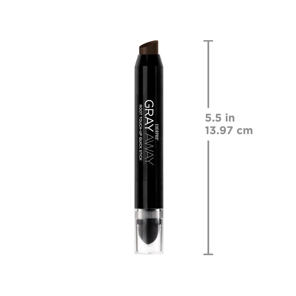 Gray Away Root Touch-Up Quick Stick, Black/Dark Brown, 0.1 oz | Root touch-up stick for gray coverage, targets roots, temples and hairline, lasts 24 hours, ammonia and peroxide-free