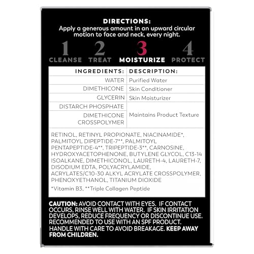 Buy now Olay Retinol Night Cream for Women, MAX, Anti-Aging Face Mousturizer, Fragrance-Free, Non Greasy - Anti-Wrinkle, Smooth Fine Lines, Hydrating Skin Care - Triple Collagen Cream, Niacinamide, 1.7oz at indiglob india