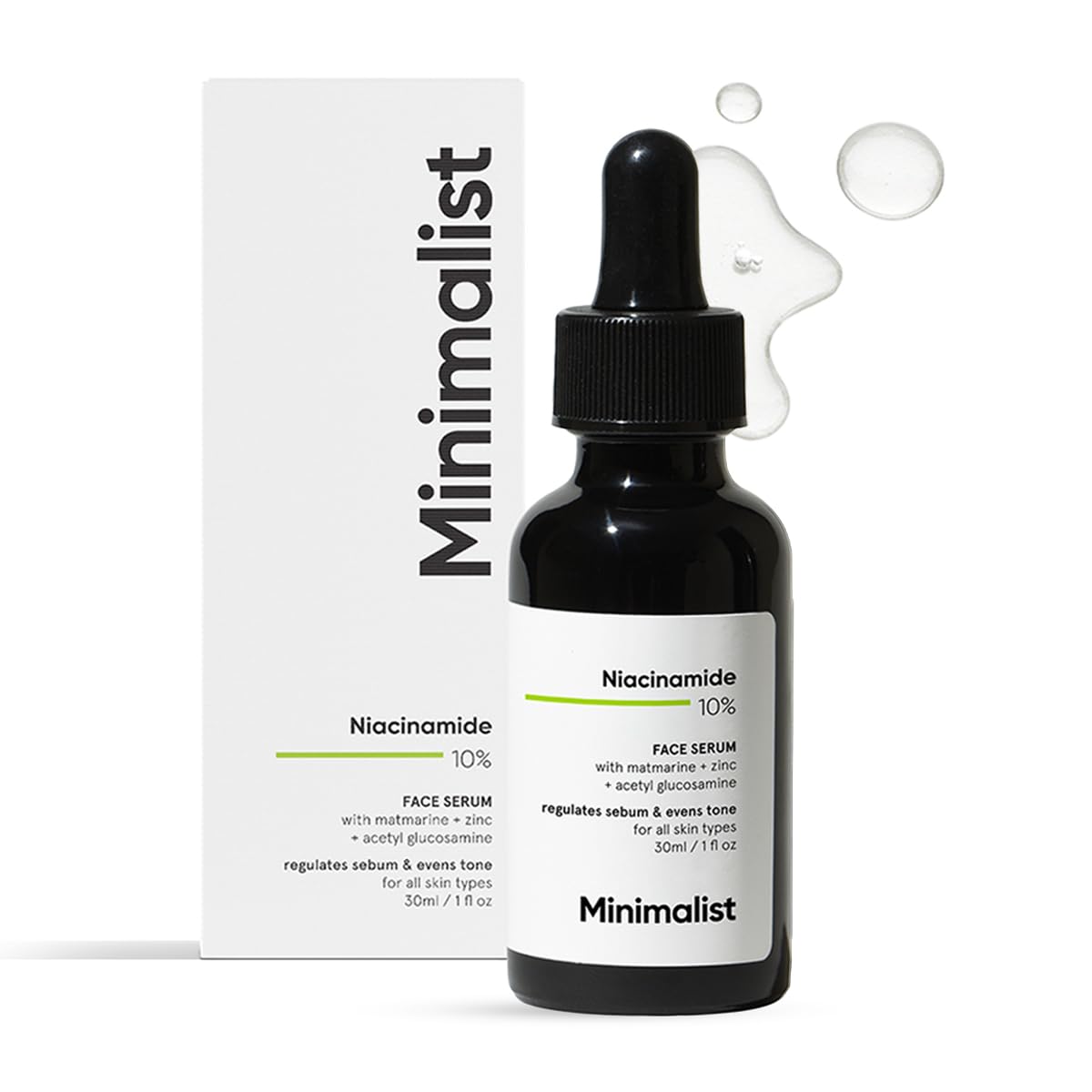 Buy now Minimalist Niacinamide 10% Face Serum for Acne Control & Oil Balancing with Zinc | Pore Minimizer for Face | Clears Acne Marks & Blemishes for Even Skin Tone | For Women & Men | 1 Fl Oz / 30 ml at indiglob india