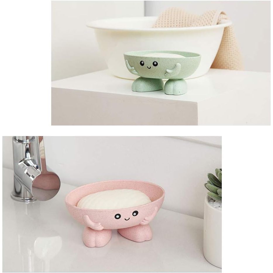 Buy now Soap Holder, Cute Soap Dish for Kids Children, Creative Lovely Bar Soap Tray Counter for Shower Bathroom Kitchen Countertop - Pink at indiglob india