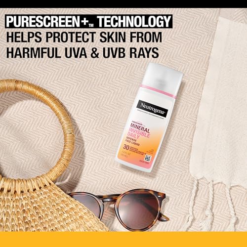 Buy now Neutrogena Purescreen+ Invisible Daily Defense Mineral Sunscreen for Face with SPF 30, Broad Spectrum Mineral Sunscreen with Vitamin E, Water Resistant, Fragrance-Free, 1.4 fl. oz at indiglob india
