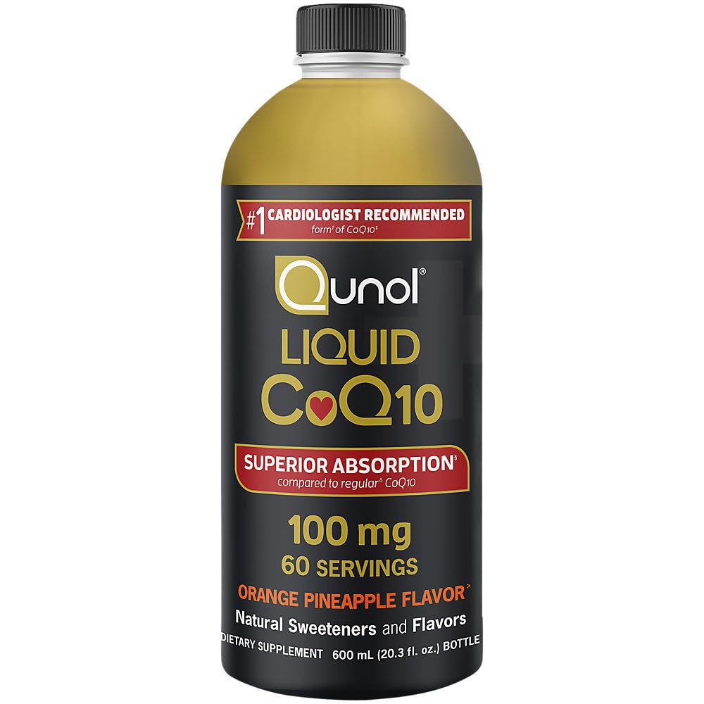 Qunol Liquid CoQ10 100mg, Superior Absorption, Antioxidant, 20 Ounces | #1 Cardiologist Recommended Supplement for Heart Health, Coenzyme Q10 Supplement to support Vascular Health & Cellular Energy