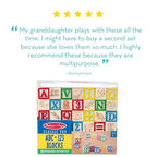 Buy now Melissa & Doug Deluxe Wooden ABC/123 1-Inch Blocks Set with Storage Pouch (50 pcs) at indiglob india