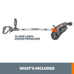 WORX Electric Lawn Edger, 12 Amp 7.5" Trencher for Lawn Landscaping, WG896