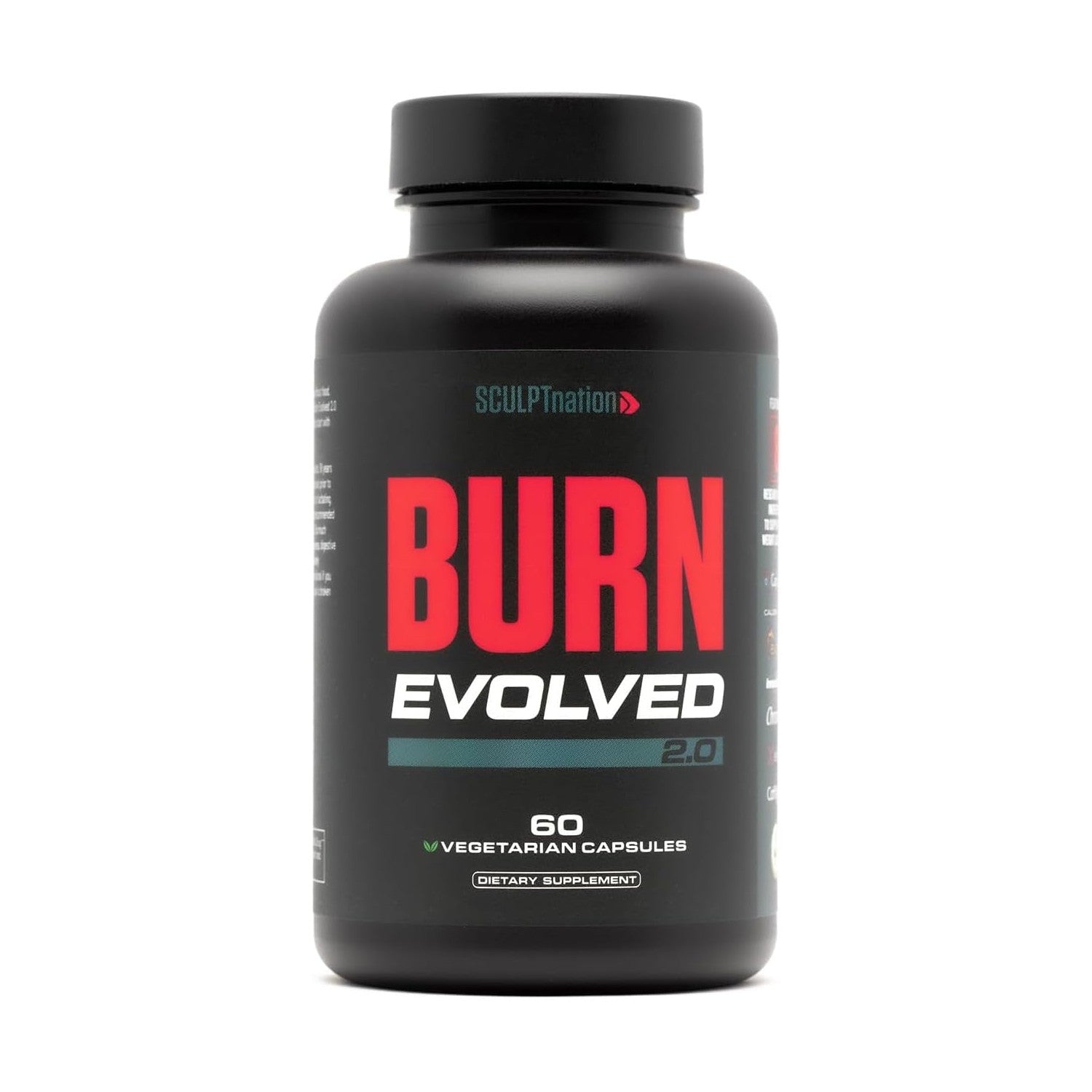 Sculpt Nation by V Shred Burn Thermogenic Fat Burner for Men & Women - Daytime Fat Burner Metabolism Booster - Premium Capsimax Cayenne Pepper, Chromax, Patented Ingredients - 60 Natural Veggie Pills
