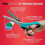 Buy now SINGER ProSeries 9" Pinking Shears - Heavy-Duty Stainless Steel - Zigzag Cut for No-Fray Fabric, Sewing & Craft Edging at indiglob india