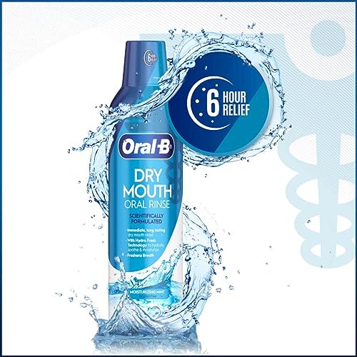 Buy now Oral-B Dry Mouth Oral Rinse Mouthwash, Moisturizing Mint, 16 Fl Oz at indiglob india