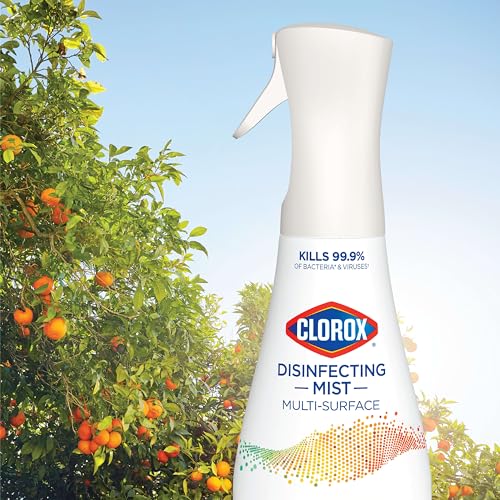 Buy now Clorox Disinfecting Mist, Lemongrass Mandarin, Household Essentials, 3 Refills, 16 Fl Oz Each at indiglob india