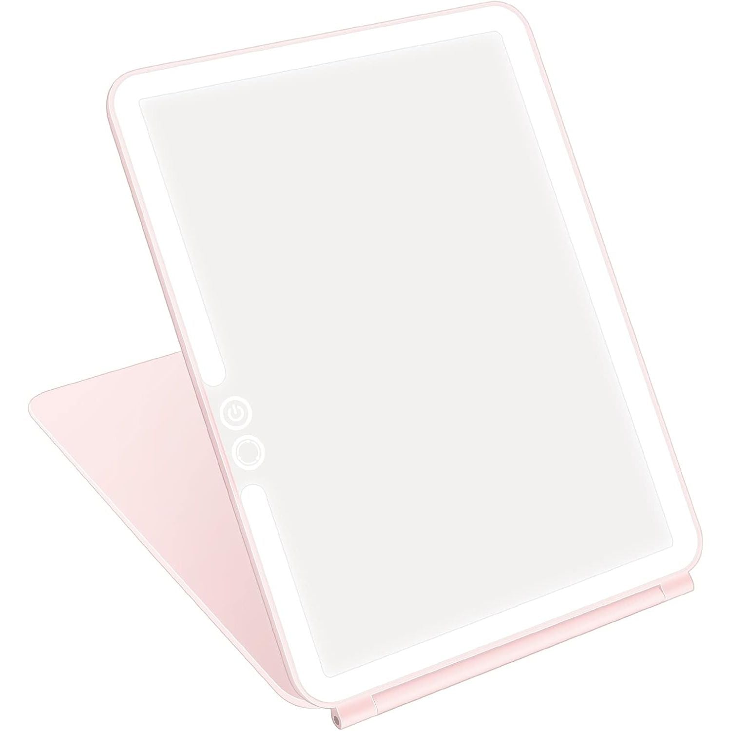 Buy now deweisn Folding Lighted Makeup Mirror with 72 LEDs 3 Colors Light Modes USB Rechargable 1800mA Batteries Portable Ultra Thin Compact Vanity Mirror Dimmable Travel Mirror Pink at indiglob india