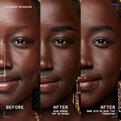Buy now NYX PROFESSIONAL MAKEUP Blurscreen SPF 30 Primer, 3-in-1 Blurring Makeup Primer with Sunscreen, Vegan Formula with No White Cast or Greasy Feeling at indiglob india