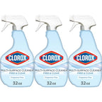 Buy now Clorox Free & Clear Multi Surface Cleaner, Spray Bottle, Fragrance Free, 32 Fluid Ounces, Pack of 3 at indiglob india