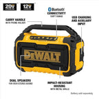 Buy now DEWALT 20V MAX Bluetooth Speaker, 100 ft Range, Durable for Jobsites, Phone Holder Included, Lasts 8-10 Hours with Single Charge (DCR010) at indiglob india