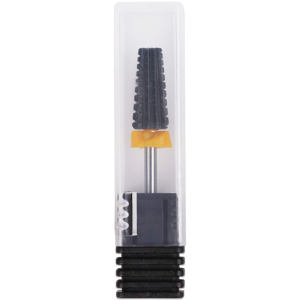 PANA 3/32" Shank 5-in-1 Nail Carbide Bit - (Triple Coarse - 2X Coarse Grit, DLC Black) - Two Way Rotate use for Both Left and Right Handed Fast remove Acrylic or Hard Gel